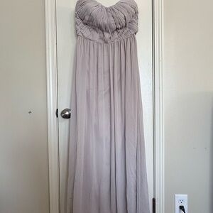 Minuet Petite Strapless Dress in Light Gray